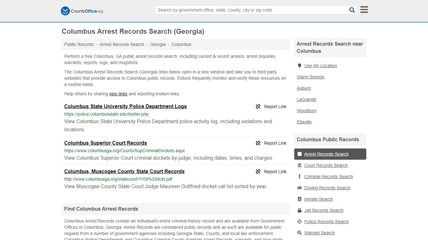 Arrest Records Search - Columbus, GA (Arrests & Mugshots) - County Office